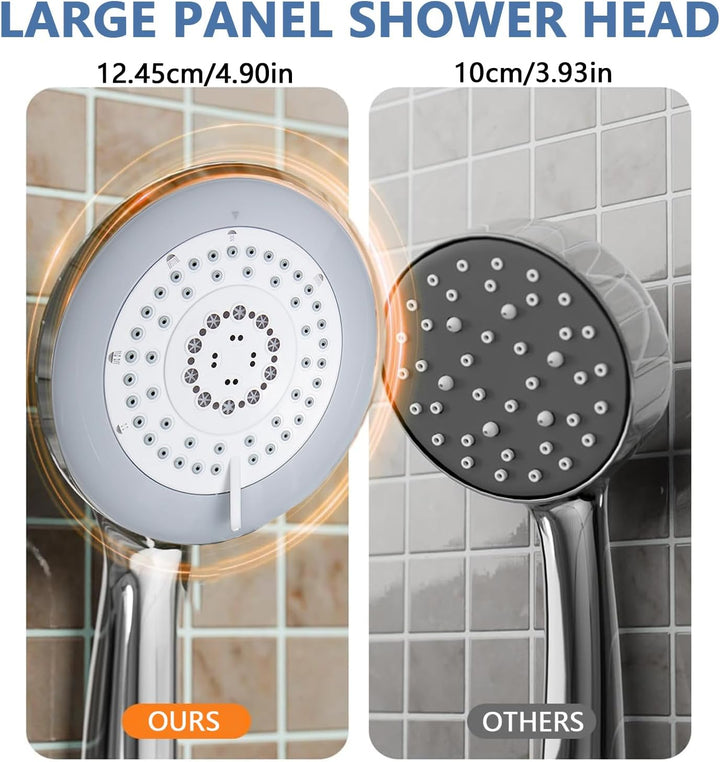 Duschkopf LED 7 Farben, Multifunktions-Handbrause Dusche LED, 12.5CM Handbrause Duschkopf mit LED Be