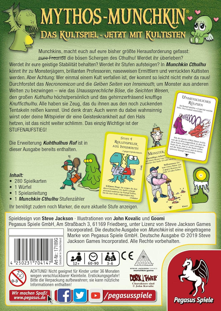 Pegasus Spiele 17189G - Munchkin Cthulhu 1+2