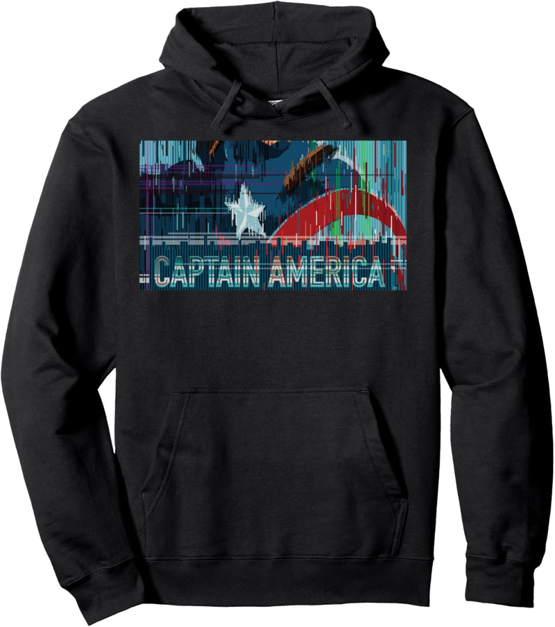 Marvel Captain America Glitched Poster Pullover Hoodie