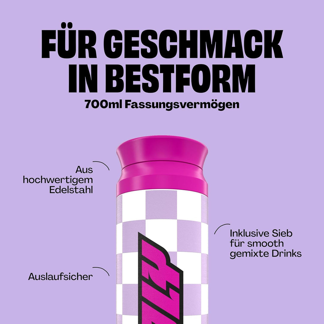HOLY Iced Tea Thermo Shaker – 700ml Isolierflasche aus hochwertigem Edelstahl – bis zu 12 Stunden ka