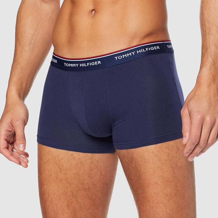 Tommy Hilfiger Herren 3er Pack Boxershorts Trunks Unterwäsche, Blau (Peacoat)