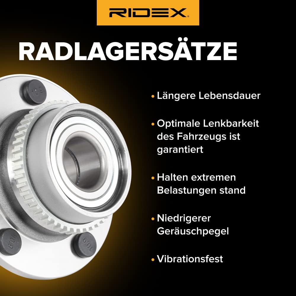 RIDEX Radlagersatz 654W0009 Golf V Schrägheck (1K1) TOURAN (1T1, 1T2) Cad 3,66kg