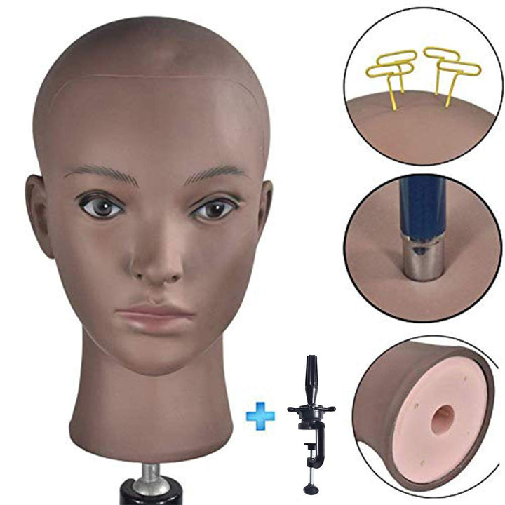 Ba Sha Afrokosmetologie Mannequin-Kopf für Perückenherstellung, Perücke, Hut, Brille, Display mit ko