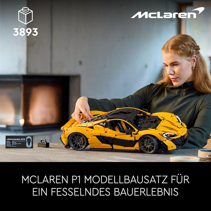LEGO Technic McLaren P1, Set mit Supersportwagen für Erwachsene, Geschenk für Autofans, massstabsget