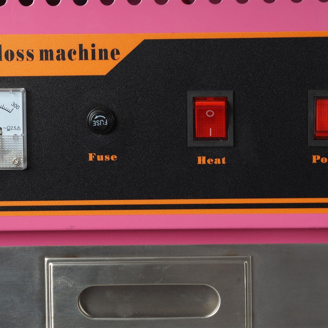 Zuckerwattemaschine 52 cm mit Wagen und Haube für Privat und Profi
