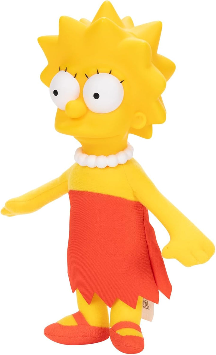 Die Simpsons Lisa Plüsch 20 cm, offiziell lizenziert, weiche Plüsch-Lisa mit geformtem Kopf, sehr de