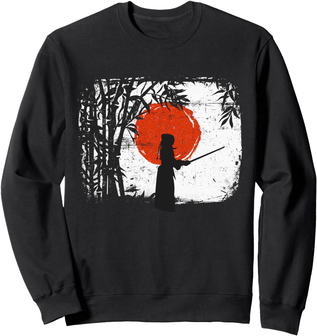 Kendo Japanese Vintage Art Bamboo Sun Sweatshirt