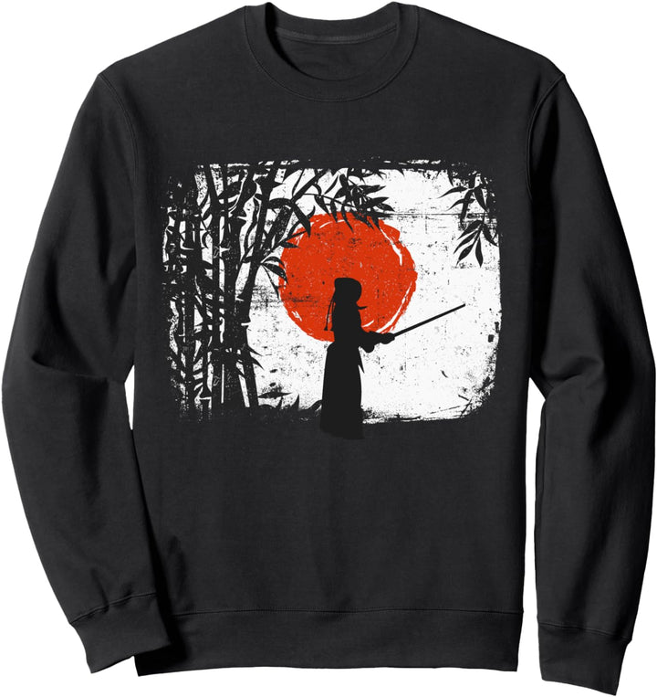 Kendo Japanese Vintage Art Bamboo Sun Sweatshirt