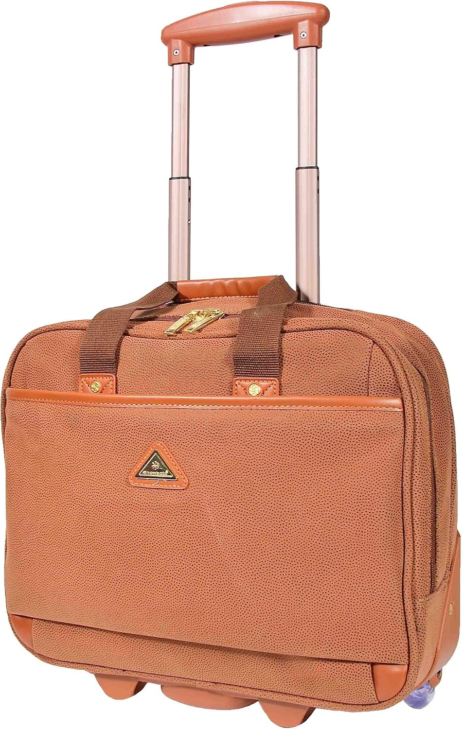 House Of Leather Reisetasche Organizer Pilotenkoffer mit Rollen Wildlederimitat Aktentasche Stil Cad