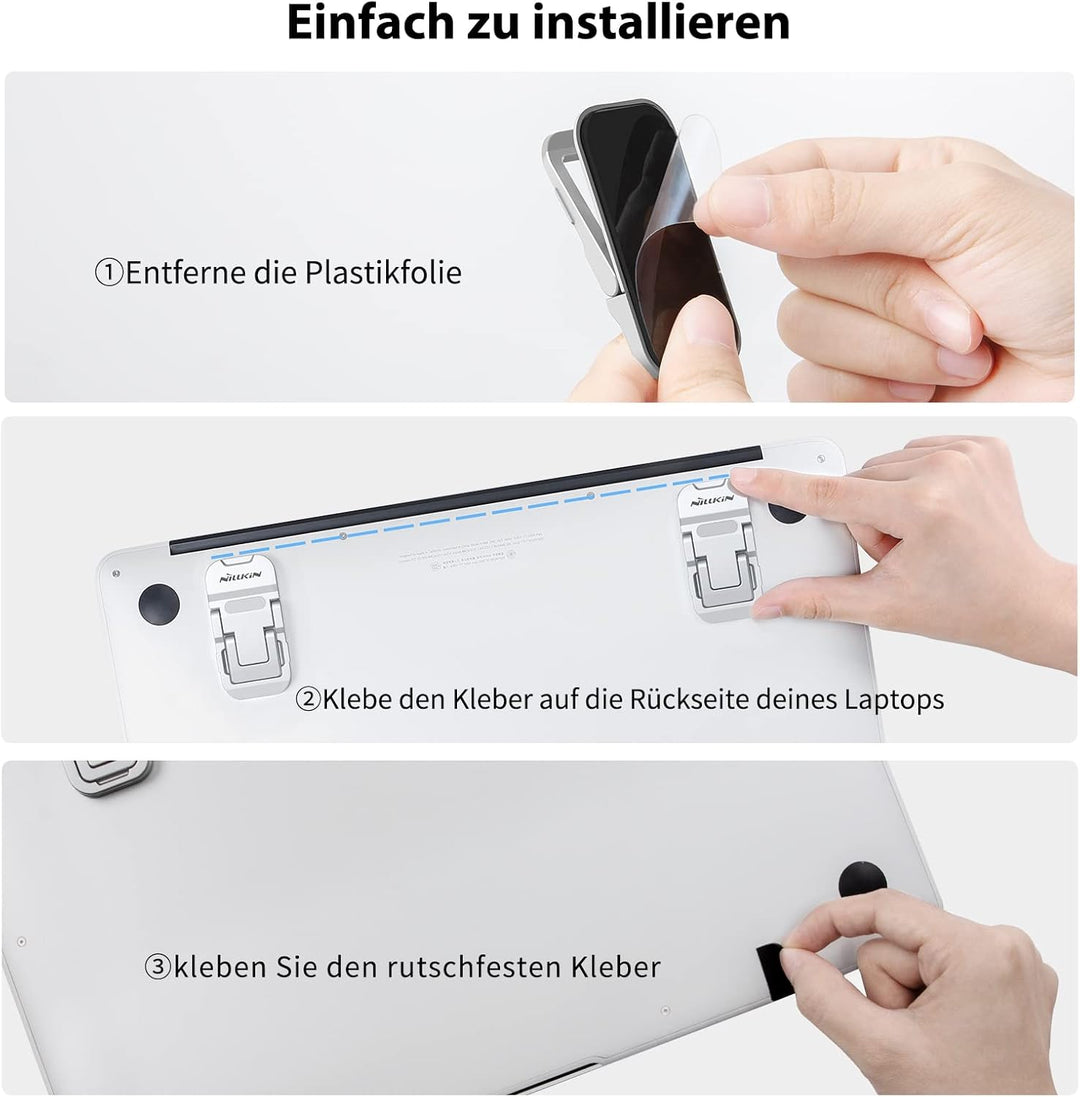 Nillkin Mini Laptopständer, Faltbarer Unsichtbar Laptop Halterung, Verstellbarer Notebook Ständer mi