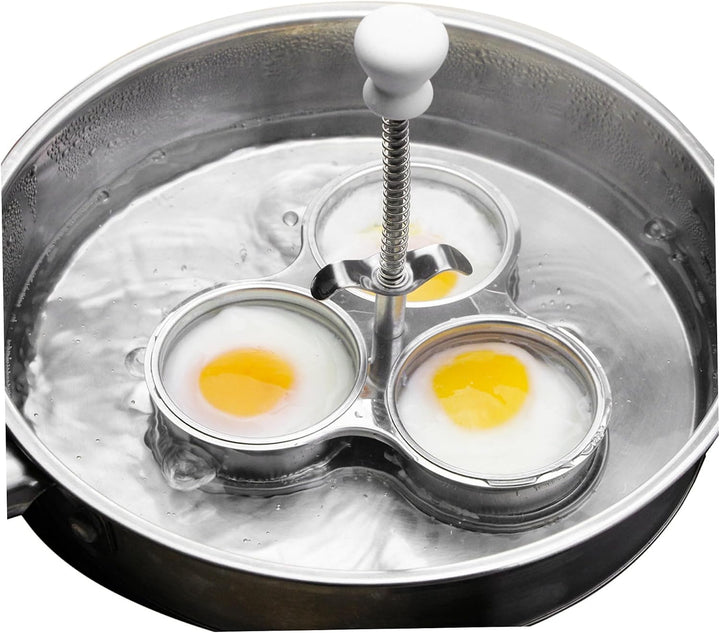 Eierkocher aus Edelstahl für 3 Tassen, Pochierte Eierkocher zum Frühstück