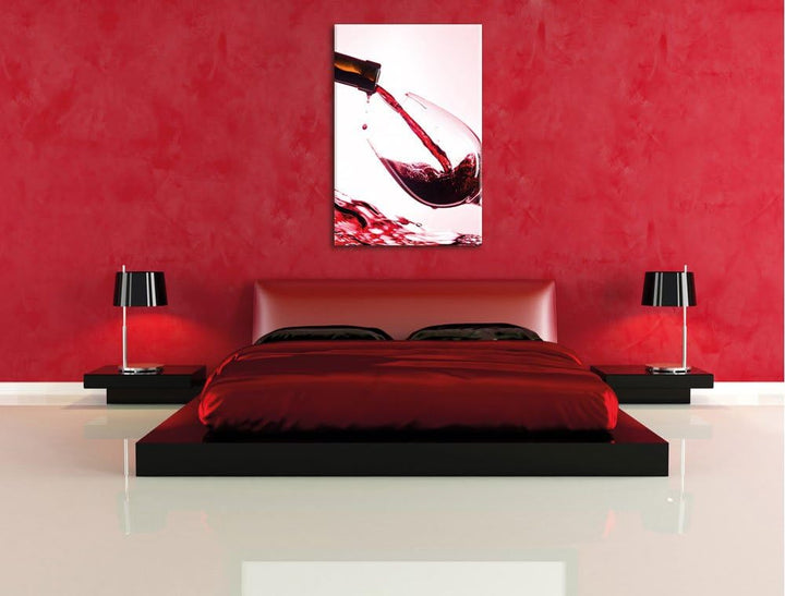 Pixxprint Wein, Format: 100x70 auf Leinwand, XXL riesige Bilder fertig gerahmt mit Keilrahmen, Kunst