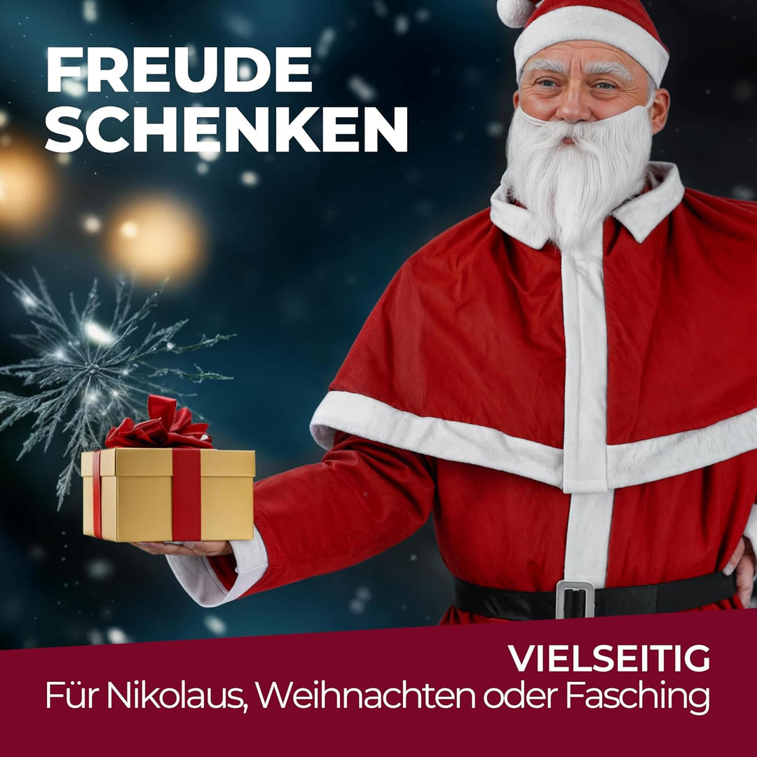 Detex® Weihnachtsmann Kostüm 5tlg. Set Nikolaus Anzug Erwachsenen Santa Claus Cosplay Verkleidung Ei