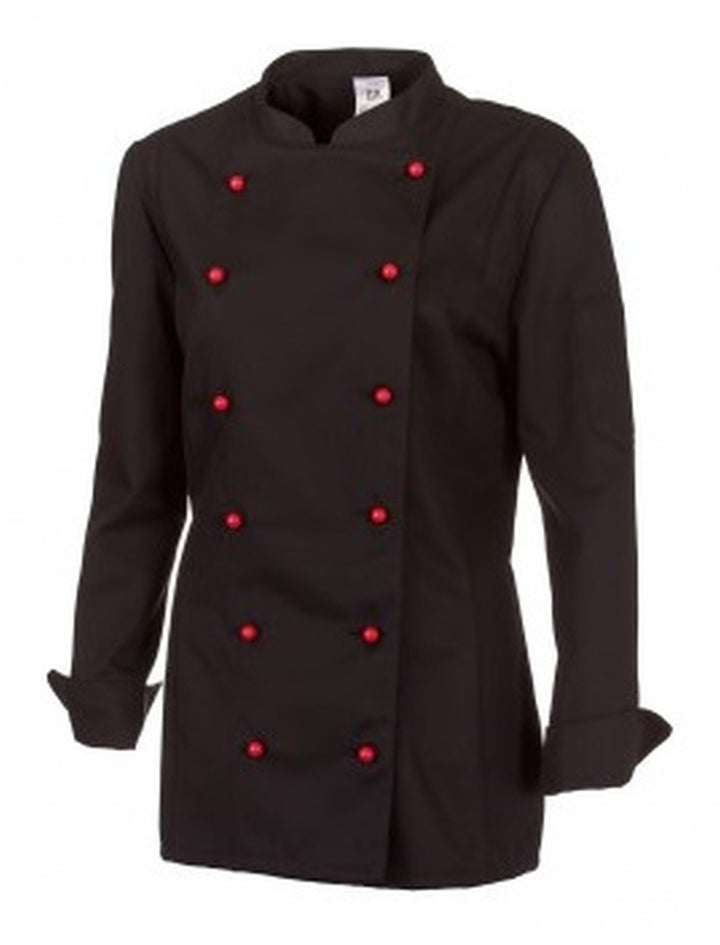BP Gourmet 1542-400-32 Kochjacke für Damen - Langärmelig - 65% Polyester, 35% Baumwolle - Normale Pa