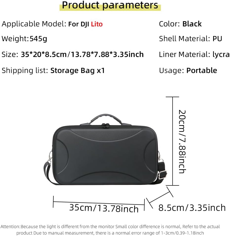Tragetasche für DJI Lito X1/Lito 1, All-in-One PU Tragbare Aufbewahrungstasche mit Schultergurt, Rei