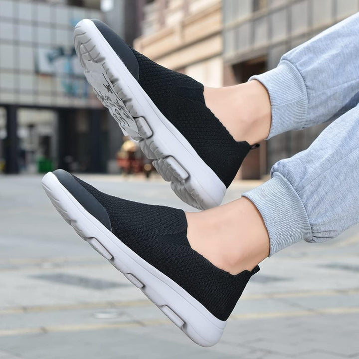 Puxowe Herren Slip On Schuhe Stricken Atmungsaktiv Leicht Freizeitschuhe Sneaker Shoes Männer 41 EU