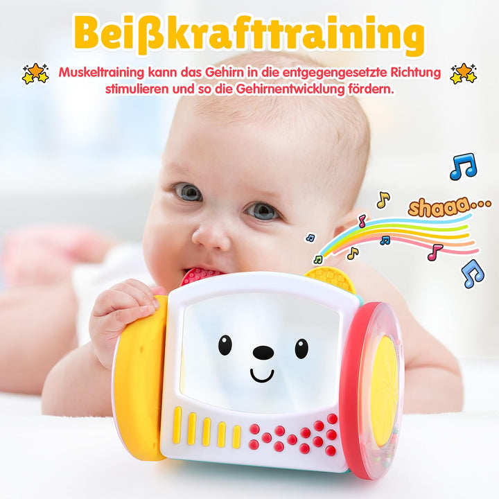 PLAY Babyspielzeug Rollender Spiegel für Baby Spielzeug ab 0 Monate, Krabbel Spielzeug und baby bauc