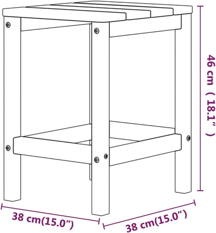 vidaXL Adirondack Gartentisch Gartenmöbel Terrassentisch Balkontisch Beistelltisch Tisch Campingtisc