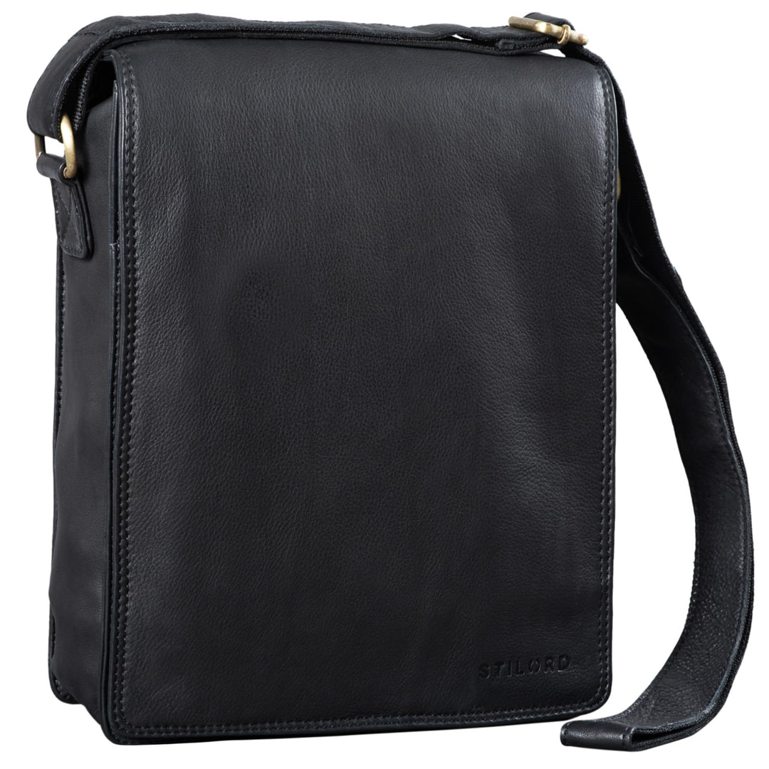STILORD Lars Vintage Umhängetasche Leder Herren Hochformat für 13,3 Zoll Tablet MacBooks und iPad Sc