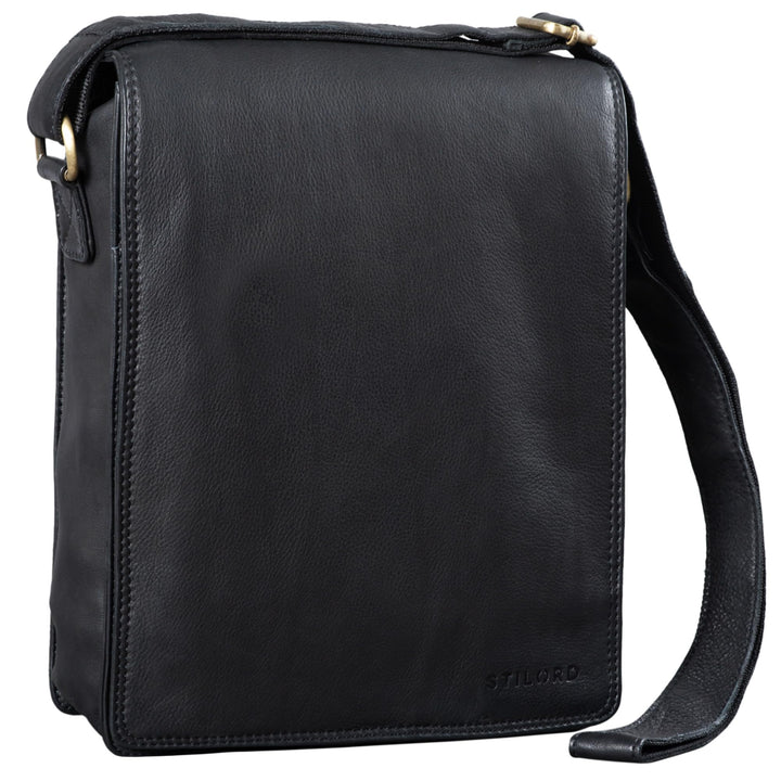STILORD Lars Vintage Umhängetasche Leder Herren Hochformat für 13,3 Zoll Tablet MacBooks und iPad Sc