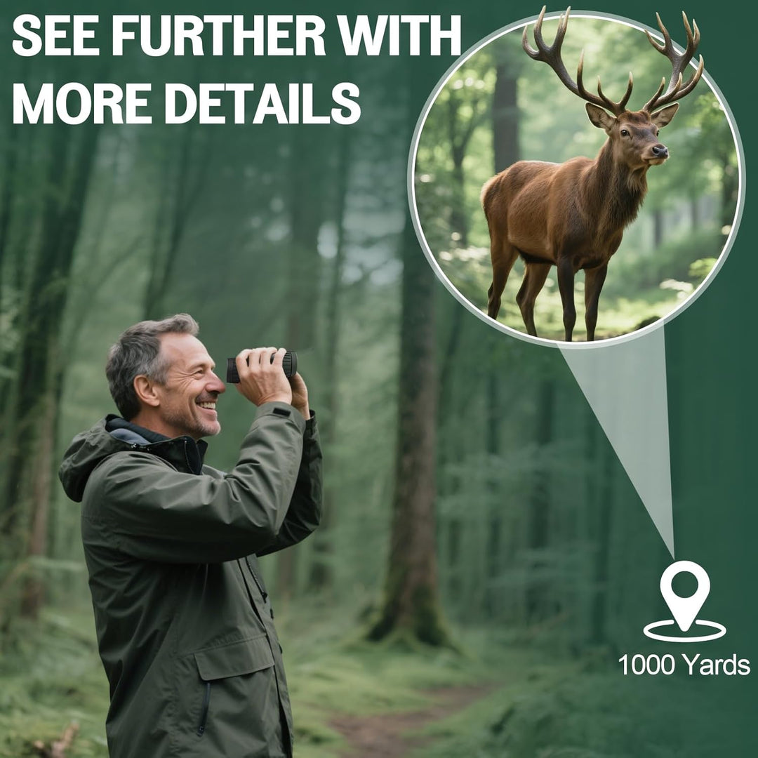 Aurosports 15X25 Kompaktes Fernglas für Erwachsene und Kinder - Fernglas Erwachsene High Definition,