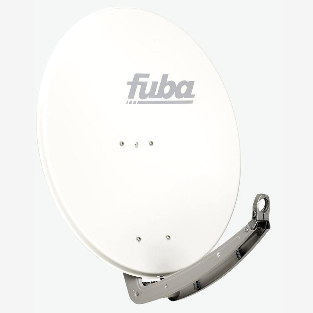 Fuba DAA 780 Satellitenantenne Aluminium in Weiss HDTV 3D 4K Premium X Deluxe Twin LNB Sat 78 cm + T