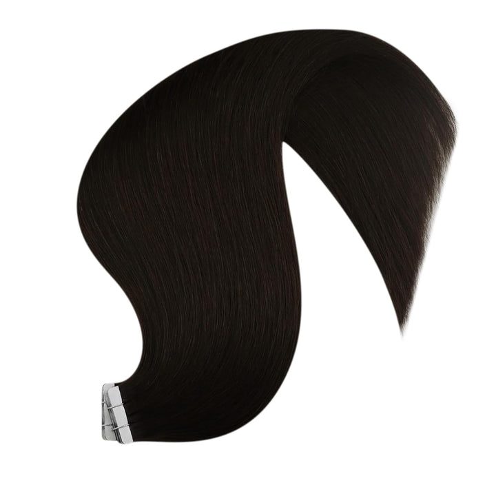 YoungSee Tape Extensions Echthaar Braun Echthaar Extensions Tape Kurz 30cm Tape in Extensions Echtha