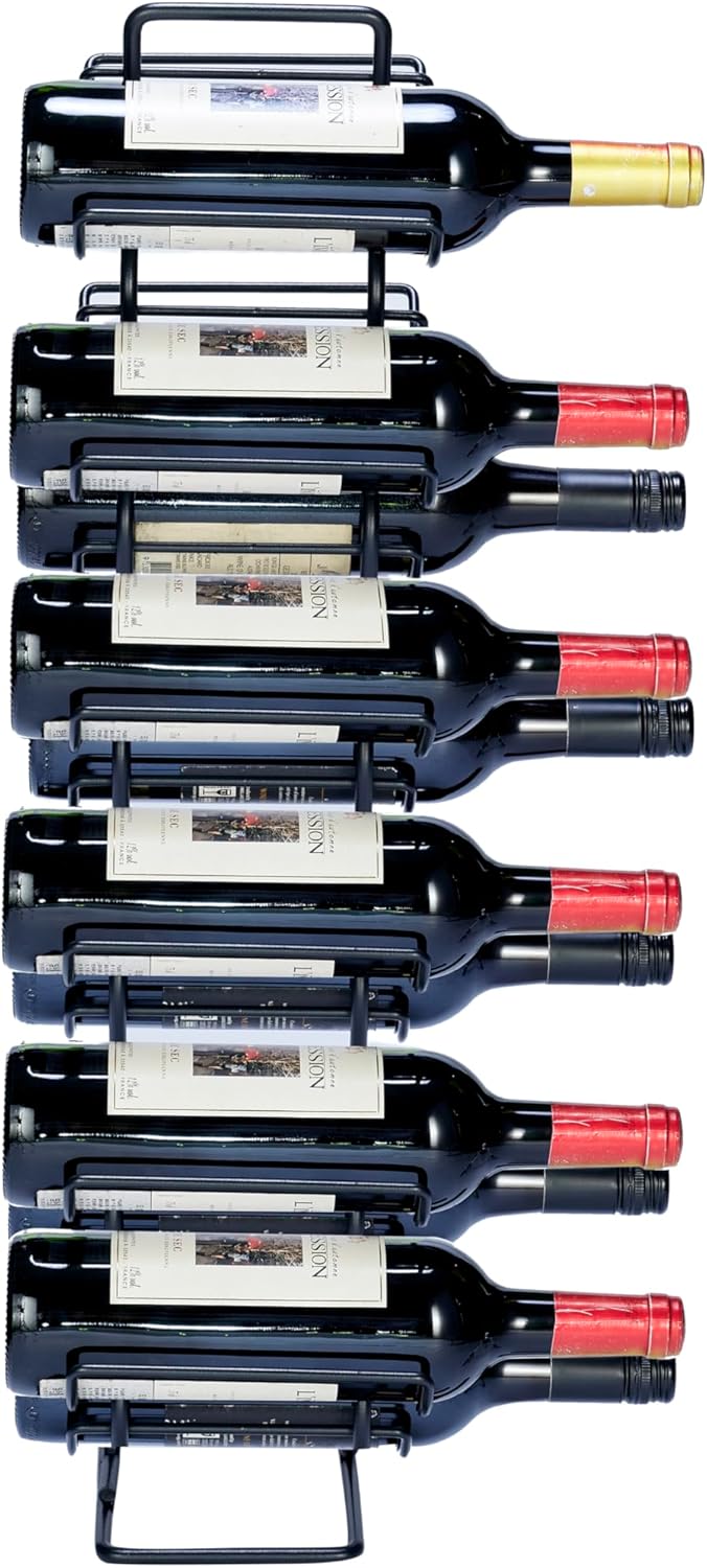 Weinregal für 12 Flaschen 22x16x70cm (LxBxH) - Weinschrank - Weinflaschenhalter - Weinlagerung - Sch