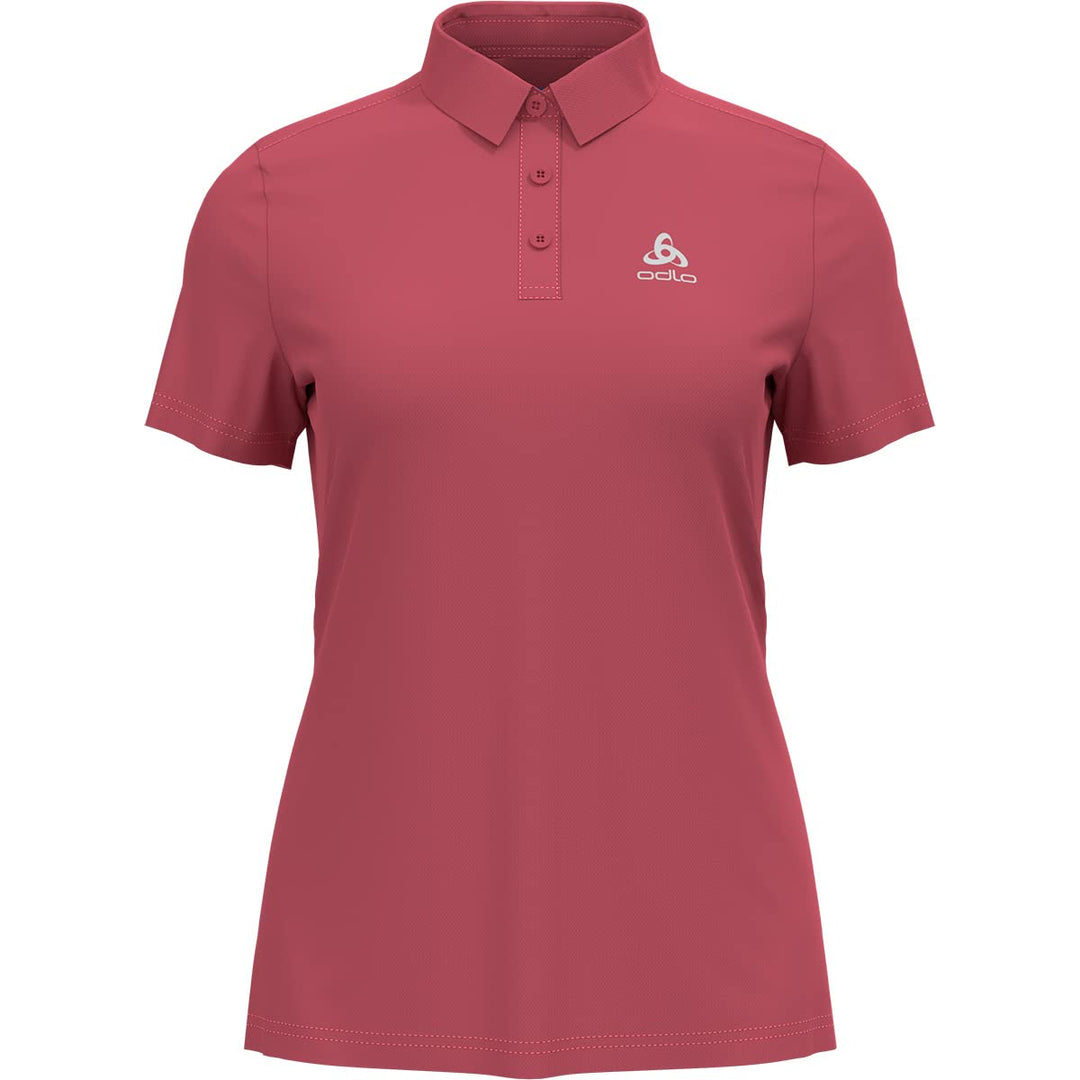 Odlo Damen CARDADA Kurzarm Polo Shirt, holly berry, XS