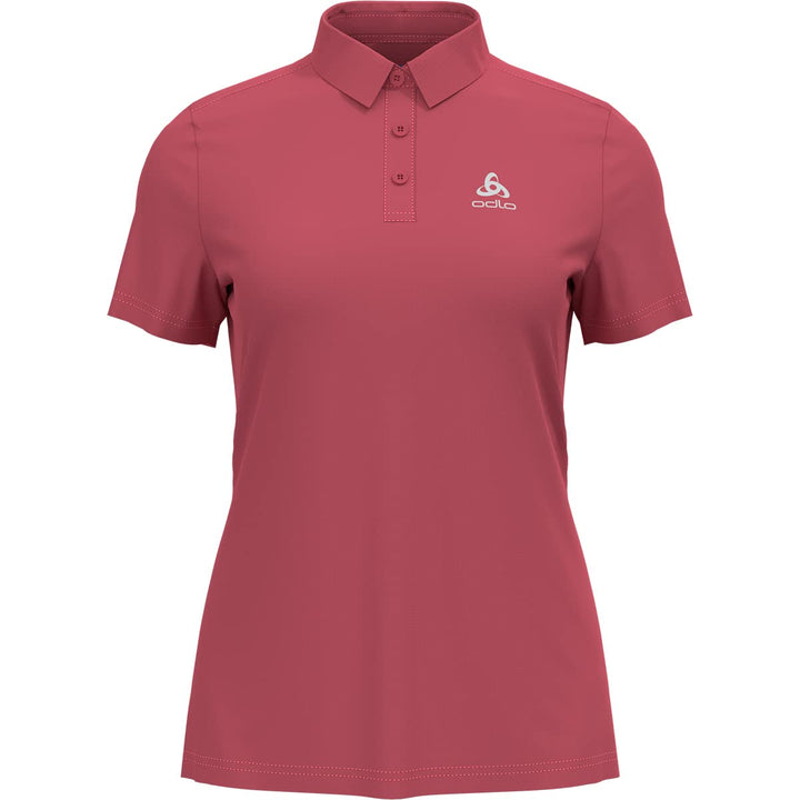 Odlo Damen CARDADA Kurzarm Polo Shirt, holly berry, XS