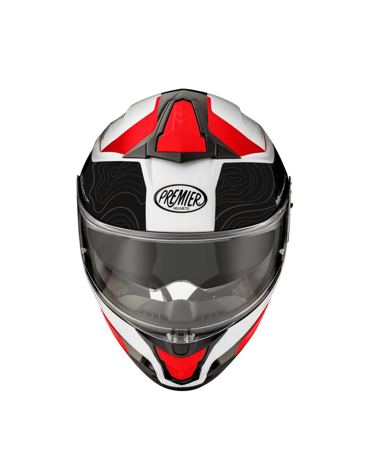 Premier Unisex-Adult Evoluzione Helm S Rot, Schwarz Und Weiss, S Rot, Schwarz Und Weiss