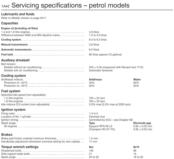 Renault Scenic, Taschenbuch
