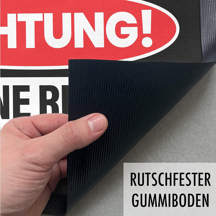 Trendation - Lustige Fussmatte mit Spruch Achtung Meine Regeln Meine Musik Schmutzfangmatte 60x40 cm