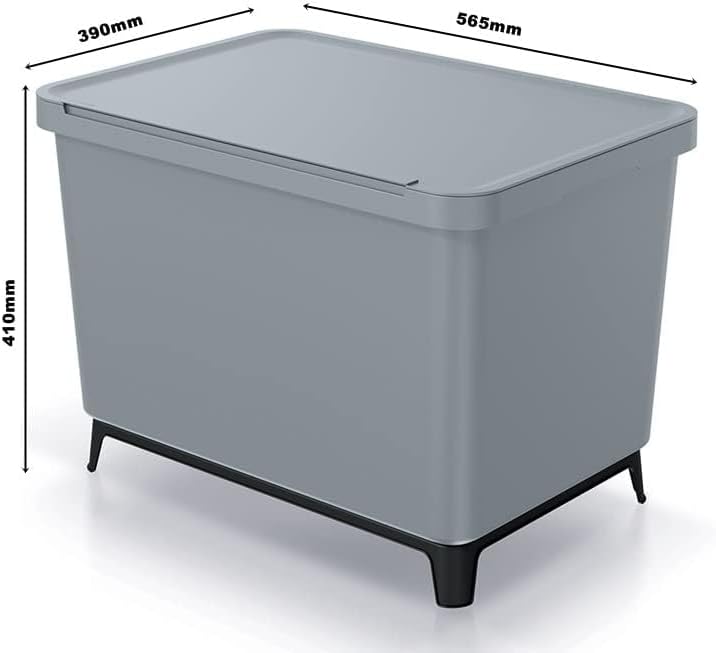BirnePower Mülleimer 3er Set 1x 23L + 2x 10L Müllbehälter Abfalleimer 43L Mülltrennsystem Müllsammle