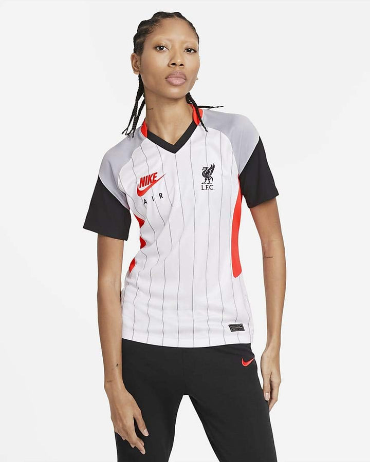 Nike Damen Lfc W Nk Stad Jsy Amx Unterhemd, Wei Laser Crimson/Wolfgrau/Schwarz, M EU