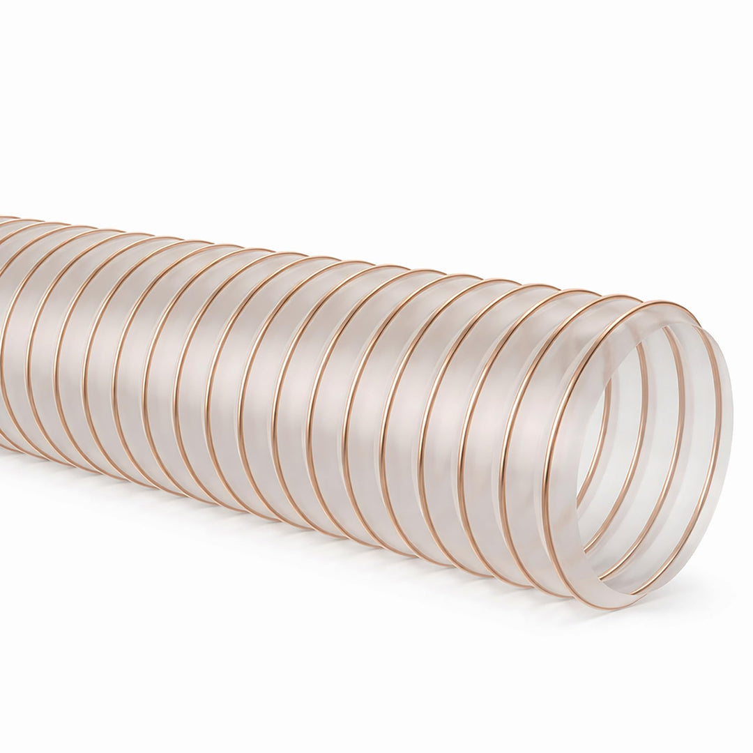 AWM Absaugschlauch transparent 0,4 mm Absauganlage Spiralschlauch schwer entflammbar Flexschlauch -