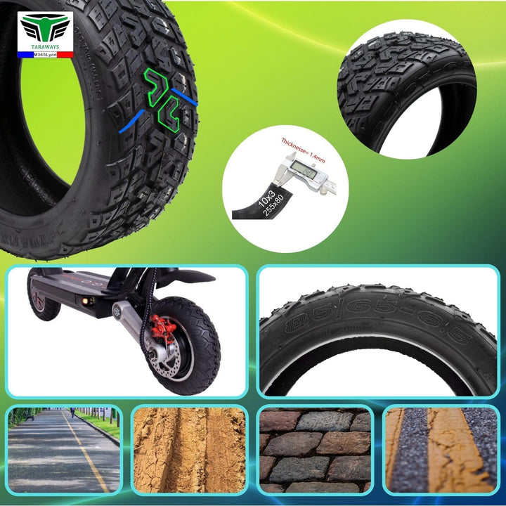 Reifen 85/65-6.5 für Elektroroller Kugoo G Booster - G2 pro - Air Rise 800w E-road Gigawatt - E-road
