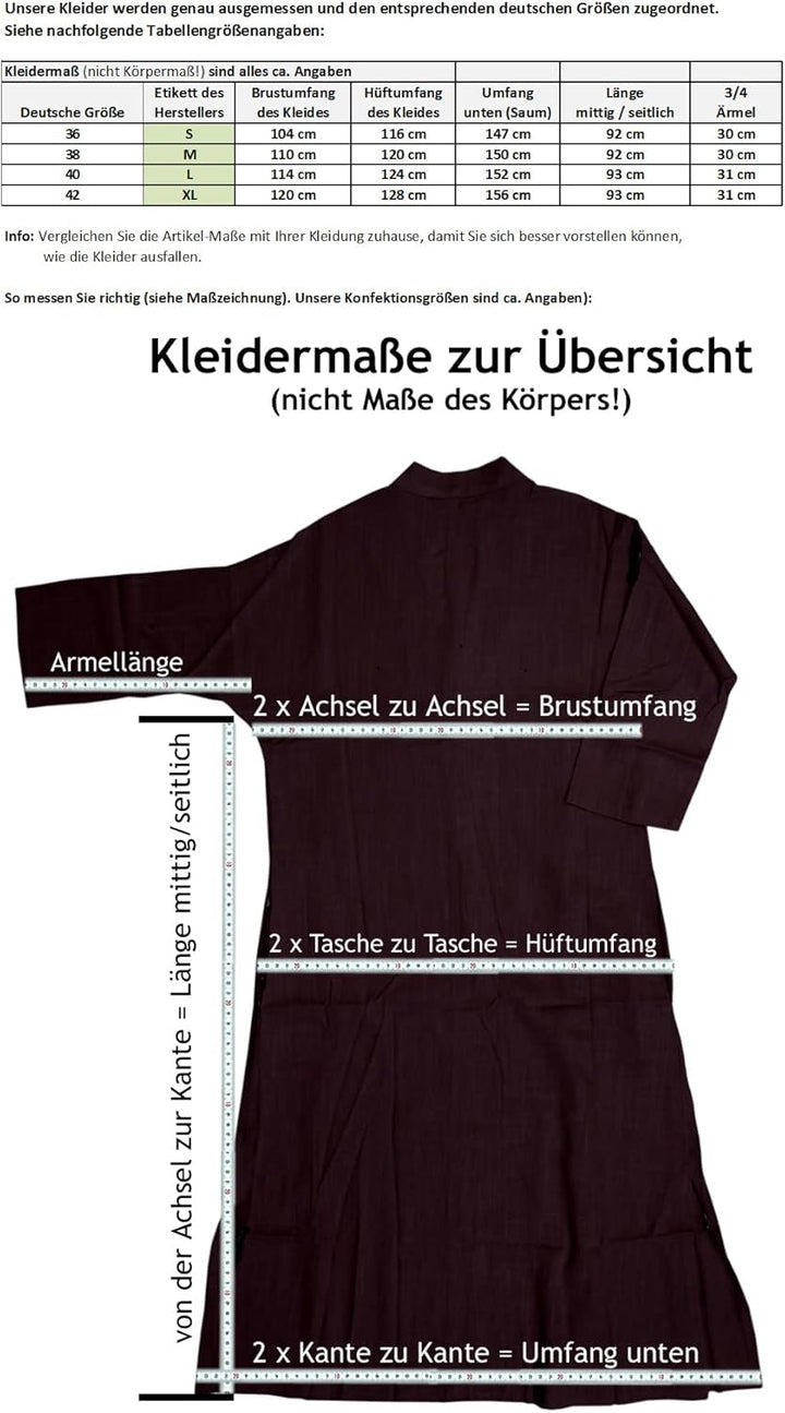 hochwertiges Leinenkleid Knielang mit V-Ausschnitt, Kellerfalte vorne, seitlich geschlitzt und seitl