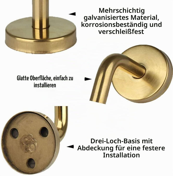 4 Stück Flach Handlaufträger Edelstahl Handlaufhalter Handlauf Halterung Treppengeländer Handlaufstü