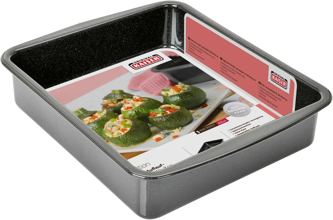 Original Kaiser Inspiration Lasagne Auflaufform gross, 36 x 30 x 8 cm, Ofenform antihaftbeschichtet,