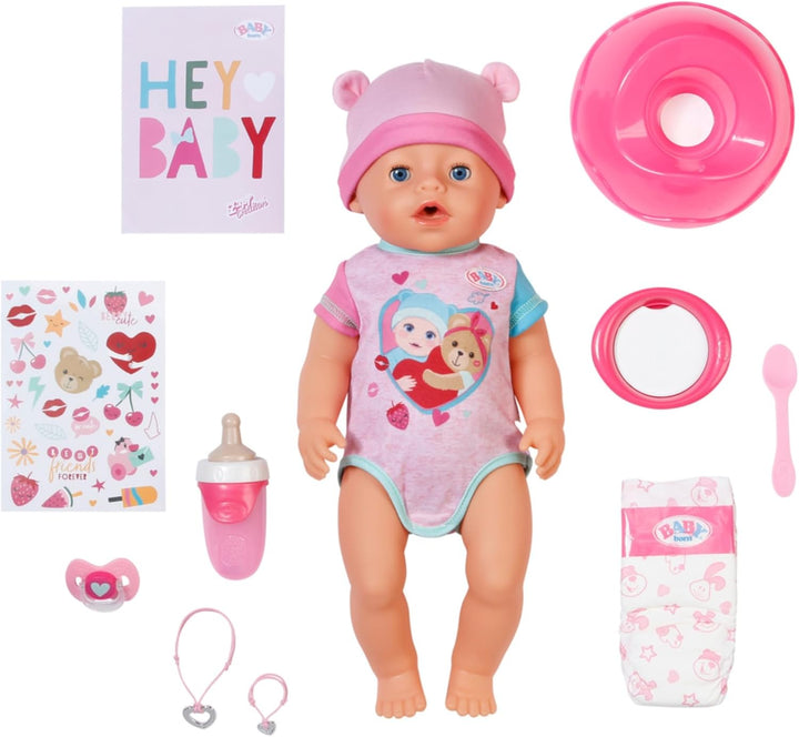 BABY born Emma, Babypuppe mit 10 Funktionen und Accessoires, für Kinder ab 3 Jahren, funktioniert oh