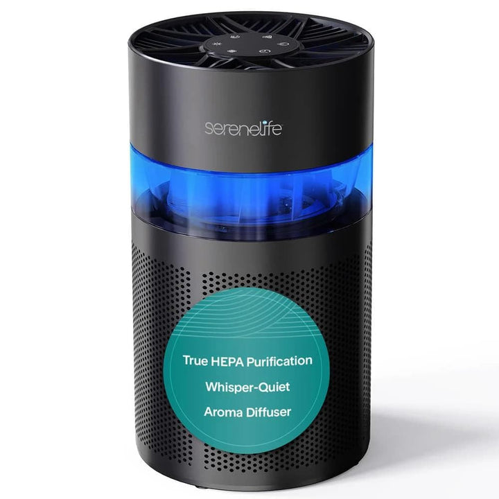 SereneLife Luftreiniger- HEPA 13 Filter für Zuhause, Luftfilter Allergiker mit Aromatherapy- gegen 9