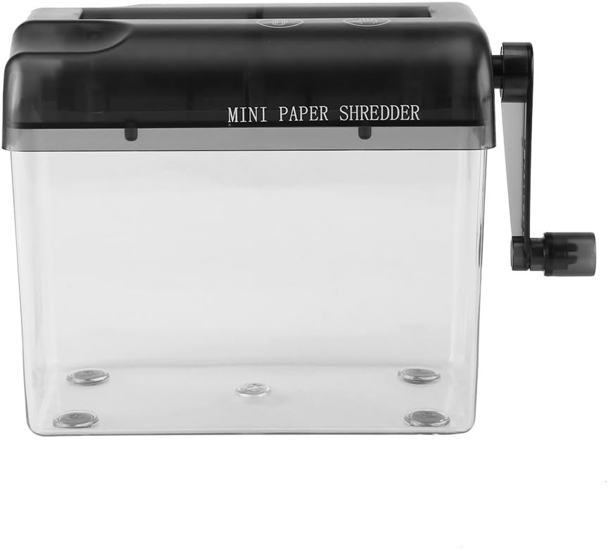 Manueller Aktenvernichter, A6 Handkurbel Tragbares Mini Papierschneidewerkzeug Dokumentenschneidemas