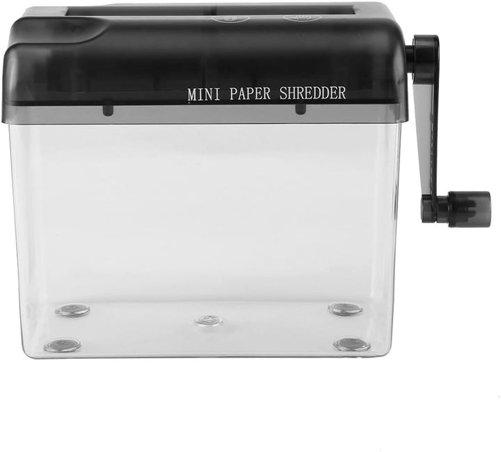 Manueller Aktenvernichter, A6 Handkurbel Tragbares Mini Papierschneidewerkzeug Dokumentenschneidemas