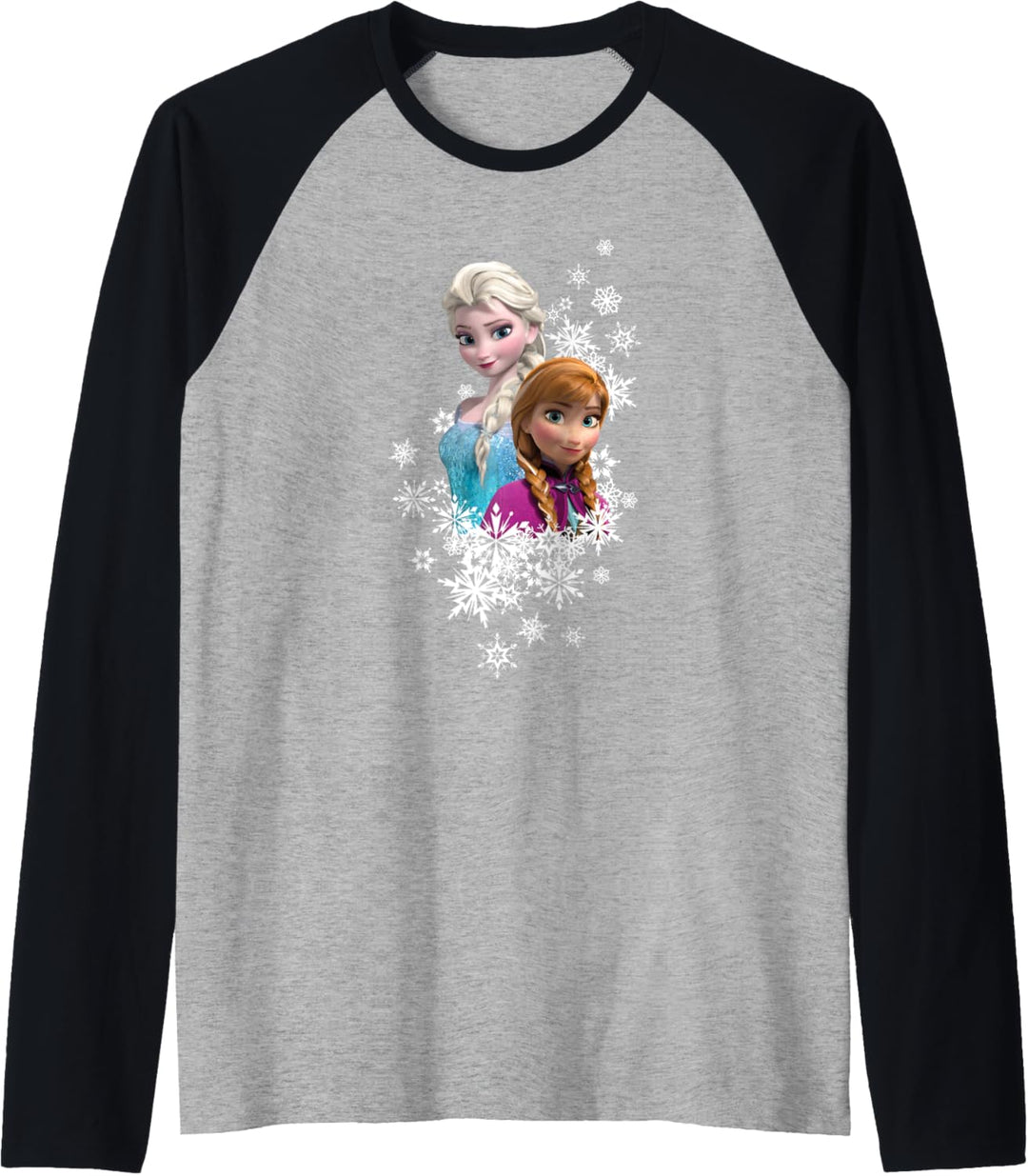 Disney Frozen Anna and Elsa Snowflakes Raglan