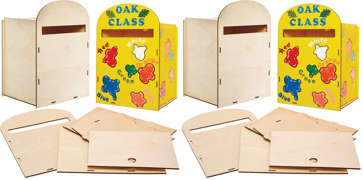 Baker Ross FX846 Briefkasten-Set - 1 Set, Holzbastelsets zum Bemalen und Dekorieren für Kinder, Mitt