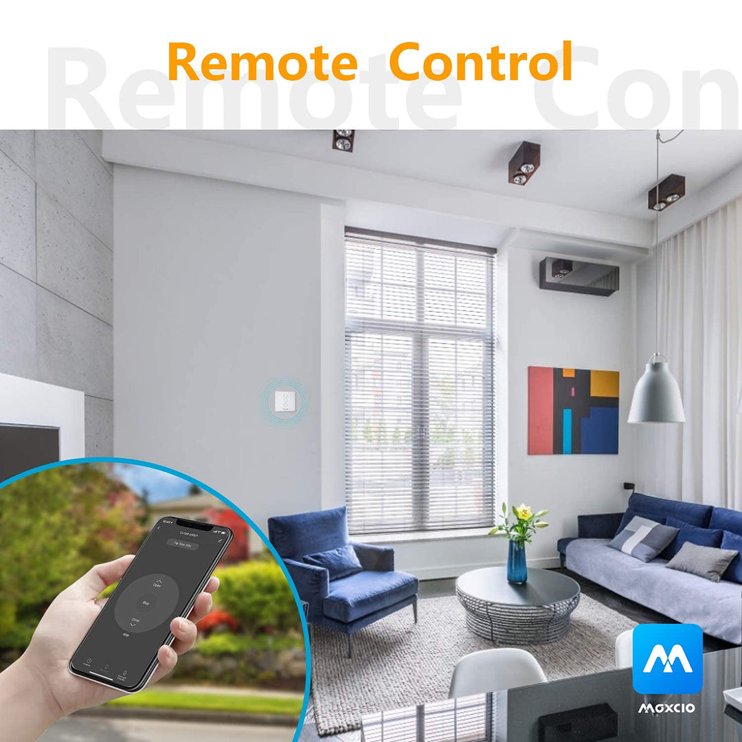 Maxcio Wlan Rolladenschalter, Smart Rolladen Zeitschaltuhr Kompatibel mit Alexa und Google Home, APP