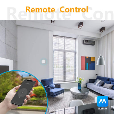 Maxcio Wlan Rolladenschalter, Smart Rolladen Zeitschaltuhr Kompatibel mit Alexa und Google Home, APP