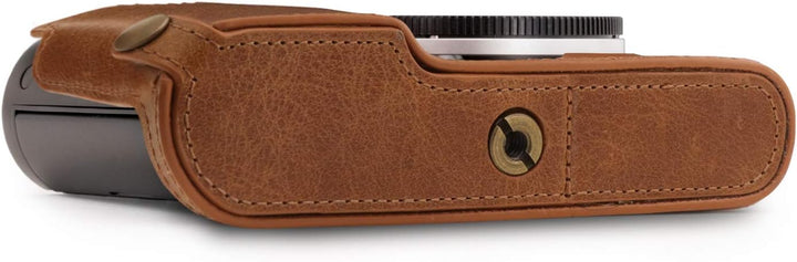 MegaGear MG1726 Ever Ready Kameratasche aus echtem Leder, kompatibel mit Leica TL2, TL, Dunkelbraun,