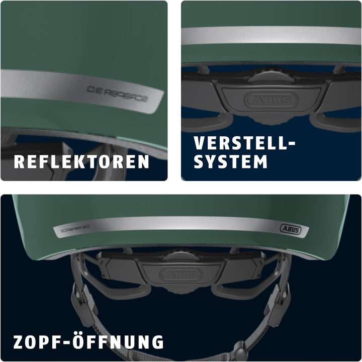 ABUS Stadthelm Scraper 3.0 ACE - Robuster Fahrradhelm für den Stadtverkehr - für Damen und Herren L